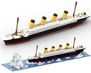 lot 19594 image: dOvOb RMS Titanic Model Building Blocks Set, 615 Pieces Bricks, MOC Ship Model Display Collection Model Kit for Teens and Adults��Compatible with Major Brands (Open Box, May Be Missing Pieces)
