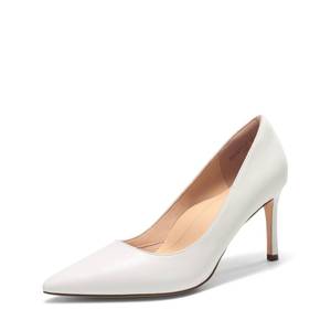 lot 19620 image: DREAM PAIRS Womens High Heels Pointed Toe Dress Shoes,White,9 (Slightly Worn)