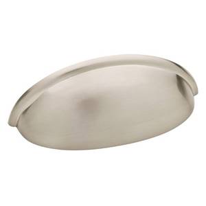 lot 20316 image: Franklin Brass 10 Pack Brushed Nickel Cabinet Handles 3 inch (76mm) Kitchen Cabinet Handles and Drawer Pulls for Cupboards and Dressers  Cup Pull
