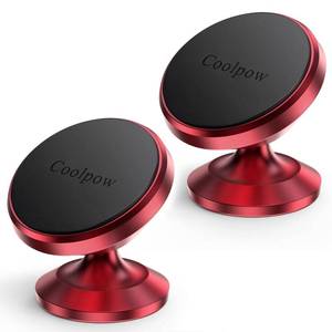 lot 20317 image: Coolpow��2 Packs Magnetic Phone Holder for Car��Strong Magnet�� Phone Holders for Your Car Phone Holder Mount��4 Metal Plate�� Universal Car Accessories for Women Men for iPhone Samsung Speakerphones ( Black)