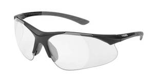 lot 20334 image: Elvex Delta Plus WELRX500C20 RX-500C 2.0 Diopter Full Lens Magnifier Safety Glasses, Black FrameClear Lens, Lightweight Polycarbonate, ANSI, General Eye Protection