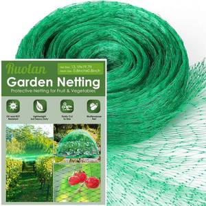 lot 20339 image: Ruolan Bird Netting for Garden Protect Vegetable Plants and Fruit Trees13X20Ft,Plastic Trellis Netting for Birds, Deer,Squirrels and Other Animals