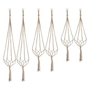 lot 20356 image: Petutu Plant Hangers Indoor Macrame Hanging Planter Holder 6 Pack, 3 Sizes