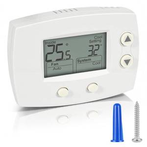 lot 20358 image: VORGENS TH5220D1029 Non-Programmable Digital Thermostat for HouseHotel, Compatible with Honeywell FocusPRO 5000, 2 Heat 2 Cool HVAC Controller, Large Screen, 1-Year Warranty