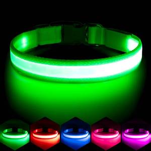 lot 20367 image: VIZPET LED Dog Collar, Light up Dog Collar Adjustable Safety Glowing Collar