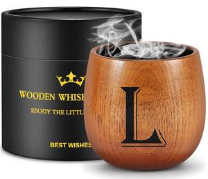 lot 20369 image: Birthday Gifts for Men, Initial Whiskey Glasses Personalized Gifts for Men