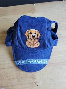 lot 20392 image: Pawcraten Dog Hat Blue Love My Family Large