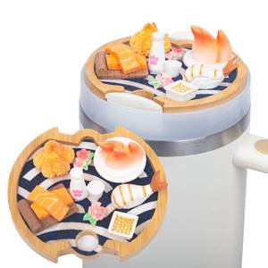 lot 20406 image: foci cozi Used for Stanley Cup Lid Accessories Charms,Miniature Food Drink Charms for Stanley Cups H2.0 Accessories 30oz 40oz (Sushi White, 30oz)