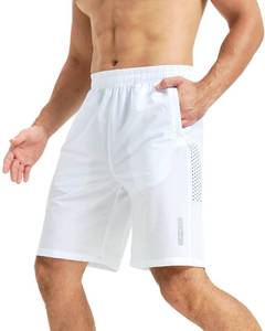 lot 20417 image: Apprivoise-moi Mens Athletic Shorts Quick Dry Workout Shorts 9 5 7 Lightweight Gym Sports Basketball Tennis Golf Running Jogging Hiking Linerless White 3XL