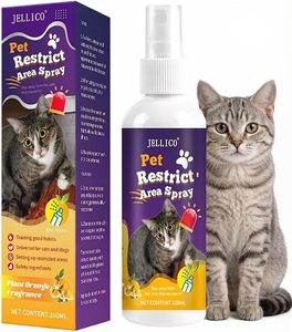 lot 14312 image: Natural Cat Deterrent Spray, 8.45 FL Oz Cat Repellent Indoor for Cat and Kitten, Anti-Scratch Cat Training Spray for Furniture, Curtain, Floor &amp Plant, Indoor &amp Outdoor Use - Actual product images may differ from stock photos