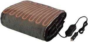 lot 14367 image: Riakrum 12V Heated Car Blanket 58 x 43 Brown