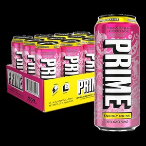 lot 19641 image: Prime Strawberry Lemonade Energy Drink 12-Pack 16 fl oz