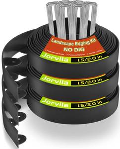 lot 1181 image: Jorvila No Dig Landscape Edging Kit, 1.5 x 100 Plastic Garden Edging