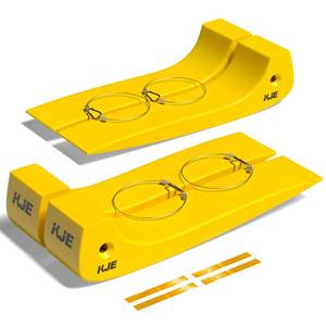 lot 1205 image: KJE 4 Pack Tire Skates, 3.2 Width, Towing Skates 16000 lb Working Load, Tow Truck Skates for Flatbed Trailer Accessories