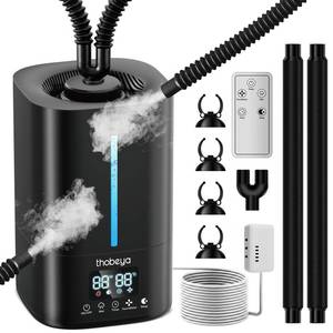 lot 1216 image: 1.32 Gal  5L Reptile Fogger Humidifier with Dual Hose, Remote Control, Humidity Sensor & Auto Humidity Control, Terrarium Mister for Reptiles, Amphibians, Plants, Grow Tent & Greenhouse