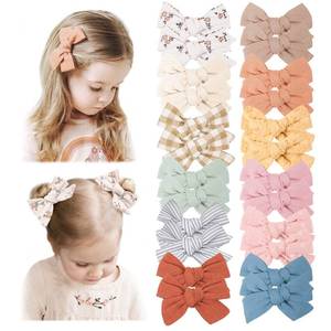 lot 2330 image: Niceye 24 Pack Baby Hair Bows for Girls, Toddler Hair Clips in Paris