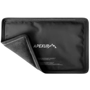 lot 2344 image: APEXUP Gel Ice Packs for Injuries Reusable, Flexible Double Sided Cold Packs for Injuries, Ice Pack for Knee, Shoulder, Back, Hip, Leg, Arm (Black, 8x5.5, 1PK)