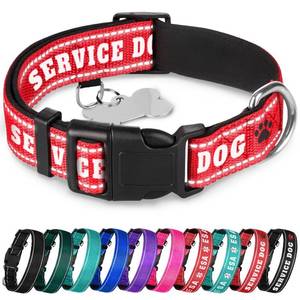 lot 2374 image: TECEUM Reflective Neoprene Padded Dog Collar with Quick Release Buckle