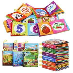 lot 2402 image: Dr.Rapeti 6 Pack Soft Books, Cloth Book, Bath Book, Baby Book, Crinkle Book