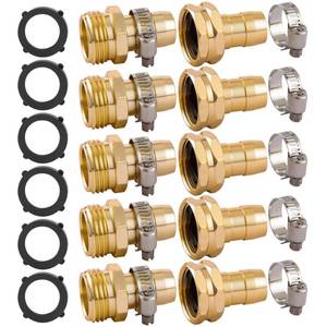 lot 2405 image: Garden Hose Repair Connector Kit, Fit for 34 or 58 Garden Hose Fitting
