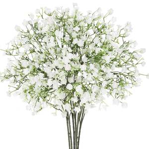 lot 2419 image: N&T NIETING 6Pcs Artificial Flowers,Real Touch Babys Breath Fake White Flowers Faux Flowers Bouquets for Vase Home Office Wedding Summer Indoor Outdoor Centerpiece Table Thanksgiving Decorations