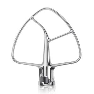 lot 2424 image: K45B Stainless Steel Flat Beater for Kitchenaid Tilt Head Stand Mixer, Polished Paddle Attachment for KitchenAid Mixer Attachments, Fits 4.5-5 Quart Models, Dishwasher Safe