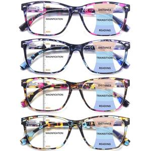 lot 2438 image: CLASAGA Progressive Multifocus Reading Glasses for Women, Pattern Print Blue Light Block Stylish Ladies Computer Readers (pattern design, 3.5, x)