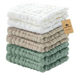 lot 2443 image: Cuddle Campus Baby Washcloths 6 Packs, Muslin Washcloths Baby,Cotton Burp Cloths, Extra Absorbent and Soft Wash Clothes for Newborns, 12x12 Inches