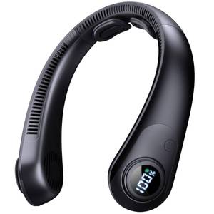 lot 2456 image: Portable Neck Fan that Blow Cold Air, LED Display, Rechargeable Hands-Free Wearable Cooling Personal Fan, 5 Speed, Neck Support, Bladeless Neck Air Conditioner, Gifts for WomenMen, Hot Flashes