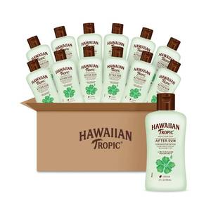 lot 2470 image: Hawaiian Tropic After Sun Lotion Lime Coolada Case, 12 mini bottles  After Sun Care Travel Essentials, Aloe Vera Lotion, 2 fl oz each (Pack of 12)