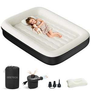 lot 3165 image: Deeteck Inflatable Toddler Travel Bed 64inch