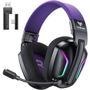 lot 4128 image: WESEARY Wireless Gaming Headset for PS5, PS4, PC, Switch & Mac 2.4GHz USB