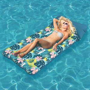 lot 4142 image: HomeKaren Oversized Pool Float Lounge Fabric-Covered 73 x 39, Inflatable Tanning Pool floaties for Adults, Pool Raft Lounger and Pool rafts & Inflatable Ride-ons for Pool Party, sea, Beach, Lake