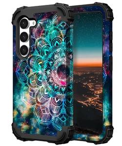 lot 4155 image: Hocase for Galaxy S23 Plus Case, Shockproof Heavy Duty Protection Soft Silicone Rubber BumperHard Plastic Hybrid Protective Case for Samsung Galaxy S23 Plus (6.6) 2023 - Mandala