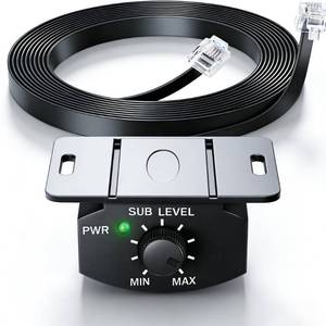 lot 4172 image: Universal Bass Control Knob, 16.4ft Extension Copper Core Cable with 4-Pin Subwoofer Volume Control, Easy Install,Compatible with Most Car Amplifier