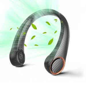 lot 4179 image: Portable Neck Fan, Hands Free Bladeless 360° Cooling Personal Fan,Wearable Quiet Fan for Outdoor Indoor, Gifts for Men Women, 4000mAh Battery Operated, USB Rechargeable, 3-Speeds(Black Graffiti)