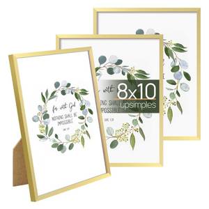 lot 5448 image: upsimples 8x10 Picture Frame Glass, Thin Border, White Photo Frames, 3Pcs