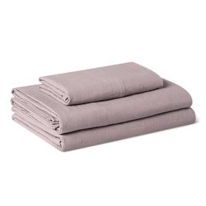 lot 5463 image: Amazon Basics Twin Bed Sheet, 3-Piece Bedding Set, Double Brushed Microfiber, Ultra Soft, Easy Care, Purple