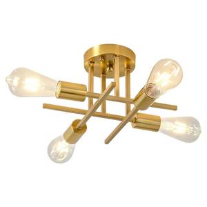 lot 5480 image: EGM Semi Flush Mount Ceiling Light 4-Light Gold Sputnik Chandelier, 1-Pack
