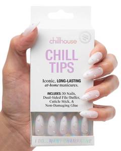 lot 6140 image: Chillhouse - Chill Tips, Press on Nails Kit - I Do Want Champagne (Almond) - 30 Nail Shapes & Sizes - Up to 2 Weeks of Wear - Customizable - Reusable - Latina Founded, Women Owned - Beauty, Self Care