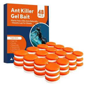 lot 6163 image: 48 PCS Ant Killer Gel Bait Stations, Extra Strengthen Ant Bait Traps, Long-Lasting Effective Pest Gel for Carpenter Ants and Other Common Household Ants, No Mess Easy Use, Safe for Pets and Kids