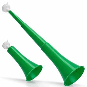 lot 6177 image: Druvian Vuvuzela, Foldable Stadium Horn, Loud Noise Maker, Cheer Horn for Soccer Games Sports Events Graduation Parties Birthday Parties, Green 23 Inch 1Pcs