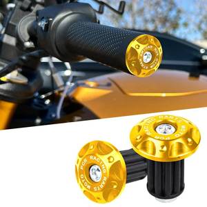 lot 6183 image: Wuyaoyao 2PCS Motorcycle Bar End Plugs, Aluminum Bar Ends Replacement, Bike Handlebar End Caps, Decorative Handlebar Grip Plugs Universal for Motorcycle, Mountain & Road Bike, MTB, BMX (Golden)