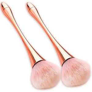 lot 6184 image: Super Large Mineral Powder Brush Set - Grade Color, 2 Pcs Bronzer Makeup Brush & Soft Fluffy Foundation Brush