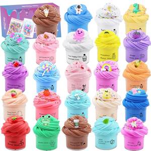 lot 6187 image: LKAXYTP 24 Pack Butter Slime Kit, Party Favor Supplies, Super Soft, Non-Sticky, Goody Bag Toy, Prize for Girl and Boys, Christmas Stocking Stuffers
