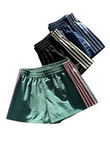 lot 6196 image: MakeMeChic Womens 2 Pack Striped Track Shorts Workout Athletic Shorts size XL