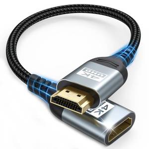 lot 6219 image: ZeniKon 4K Short HDMI Extension Cable Male to Female Adapter, 1.31FT Total Length, 1FT Cable Length, HDMI Extender Supports HDR, 3D, ARC Compatible with Fire TV Stick, Roku TV, PS54, Xbox, Laptop, PC