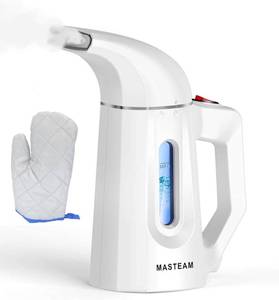 lot 6221 image: MASTEAM Handheld Steamer for Clothes Wrinkle Removes,Garment Steamer for Hat,1.5lbs Lightly,40s Fast Heat-up,8 FT Power Cord,800W, for Home and Travel with Automatic Shut-Off Safety Protection (white)