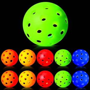 lot 6241 image: Arrowbash 10 Pack Light Up Baseball Glow in the Dark Practice Baseballs & Softballs LED Practice Balls Luminous Training Baseballs Hollow Airflow Softball Ceiling Balls for Teen Adult Baseball Fan