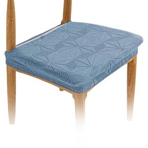 lot 6244 image: Seat Covers For Dining Chairs - Stretch Jacquard Chair Seat Covers Slipcover Set of 2, Removable Washable Chair Seat Protector for Dining Room, Kitchen, Restaurant, Banquet, No Rear, Lake Blue